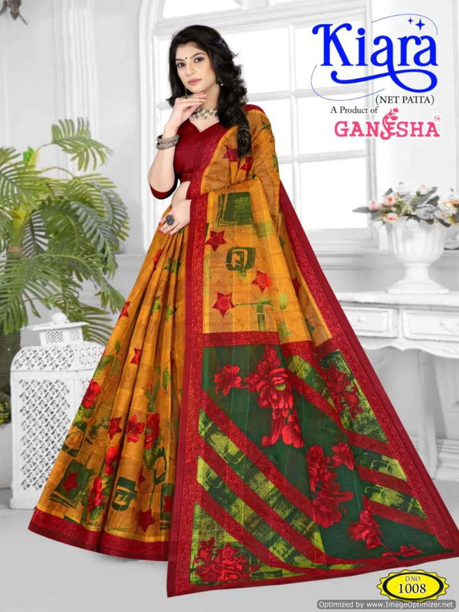 Kiara Vol 1 By Ganesha Heavy Cotton Printed Sarees Wholesale Suppliers In Mumbai